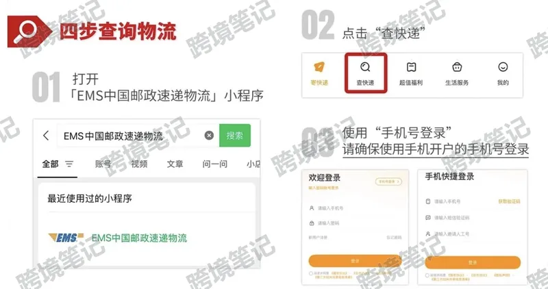 EMS 邮件查询路径